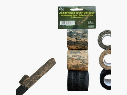 Zelfklevende stretch tape 3 rollen 5cmx2mtr - 4,5m uitgetrokken lengte