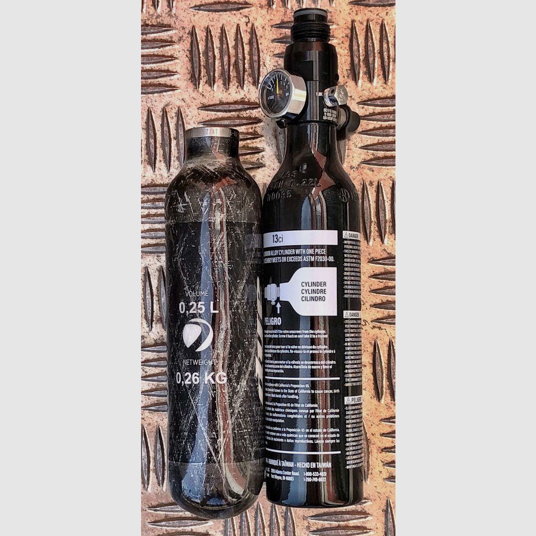 0,25 liter 300 bar carbon flaske, billede 2 af 3