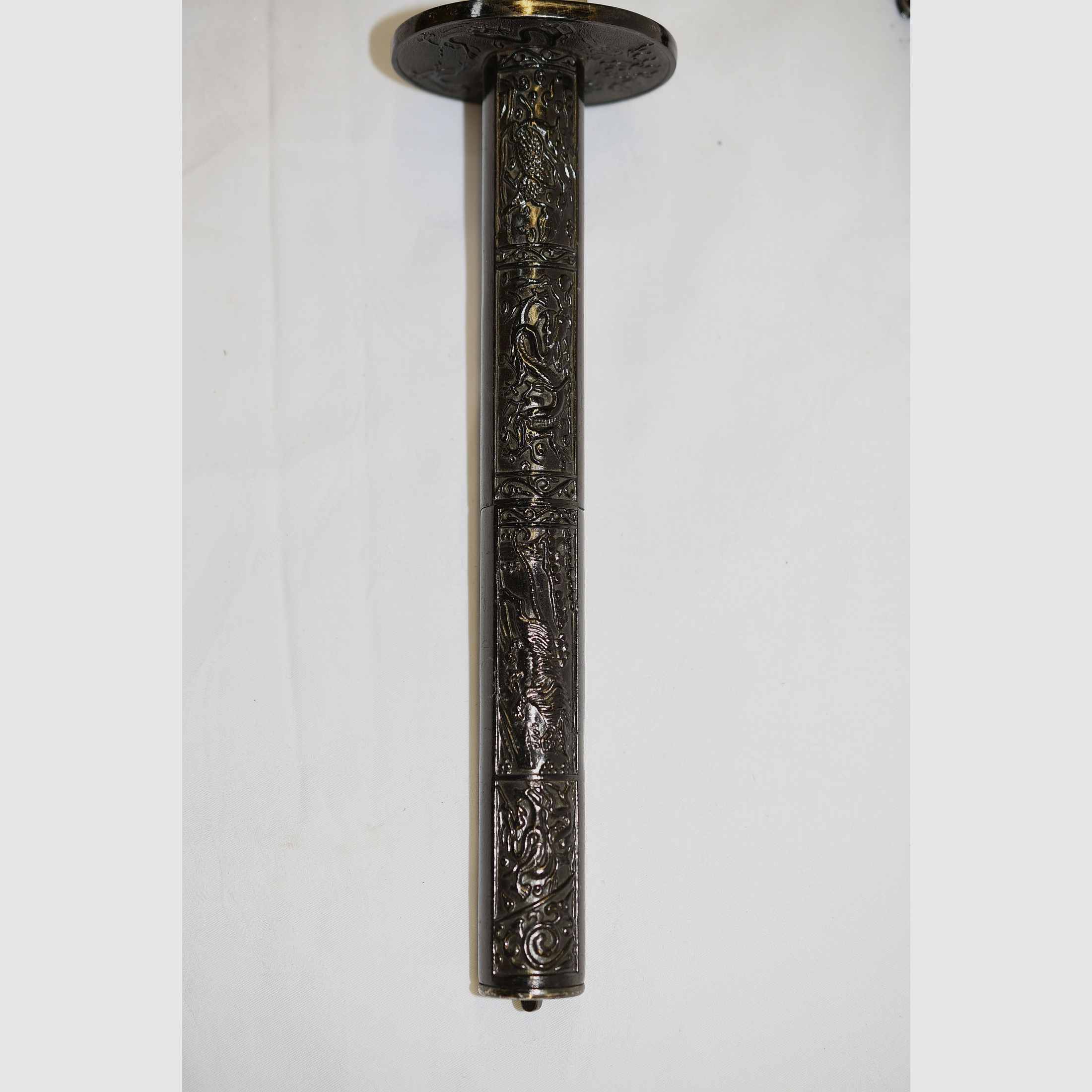Katana, coltello Tanto in fodero, lunghezza totale 63 cm