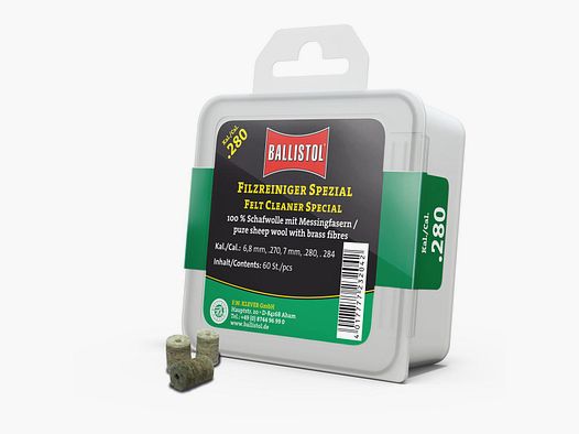 Ballistol Filzreiniger Spezial / 60 Stk. / Kal. .280