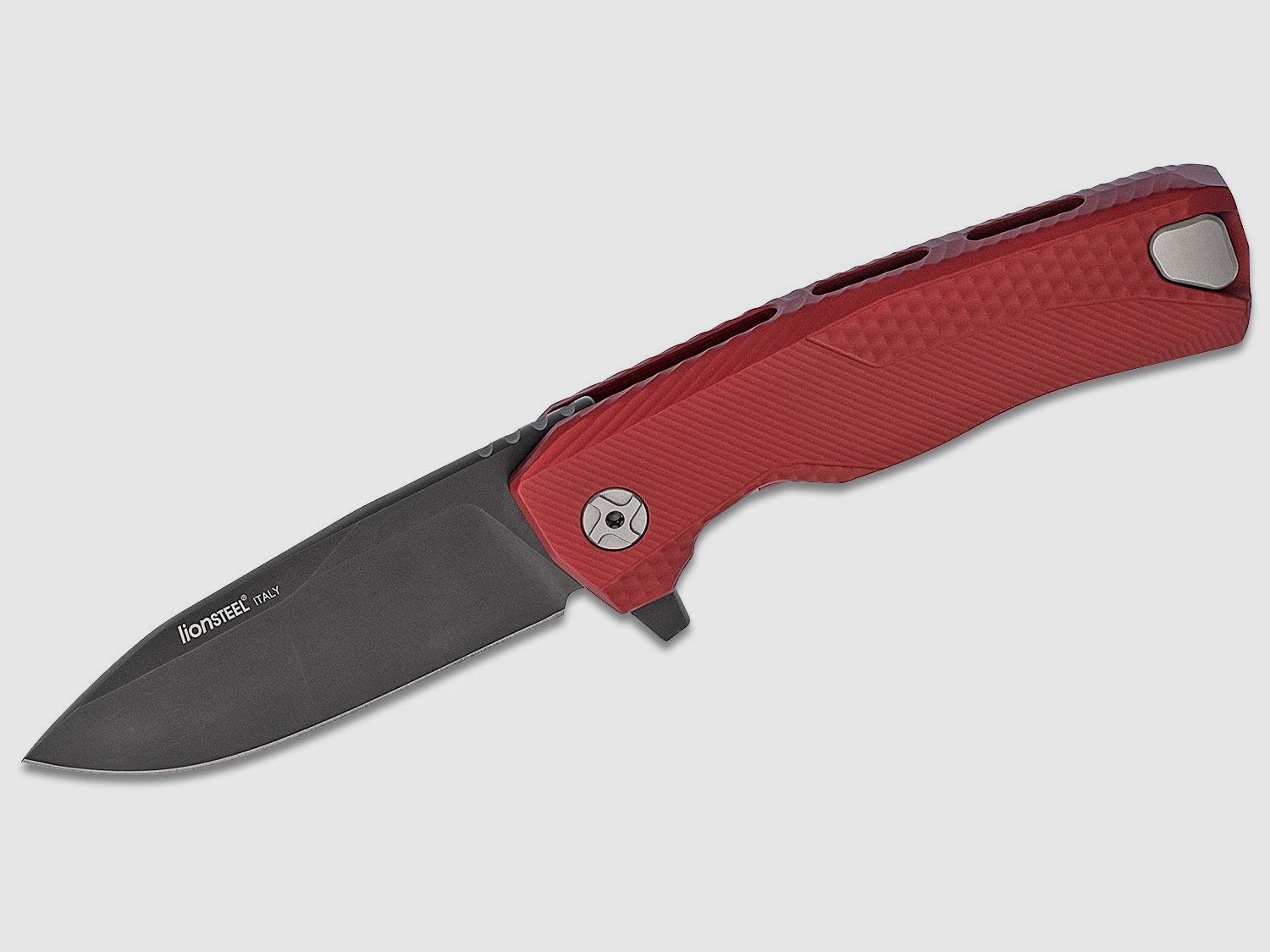 ROK A RB, M390 schwarze Klinge, roter Aluminiumgriff | 97316