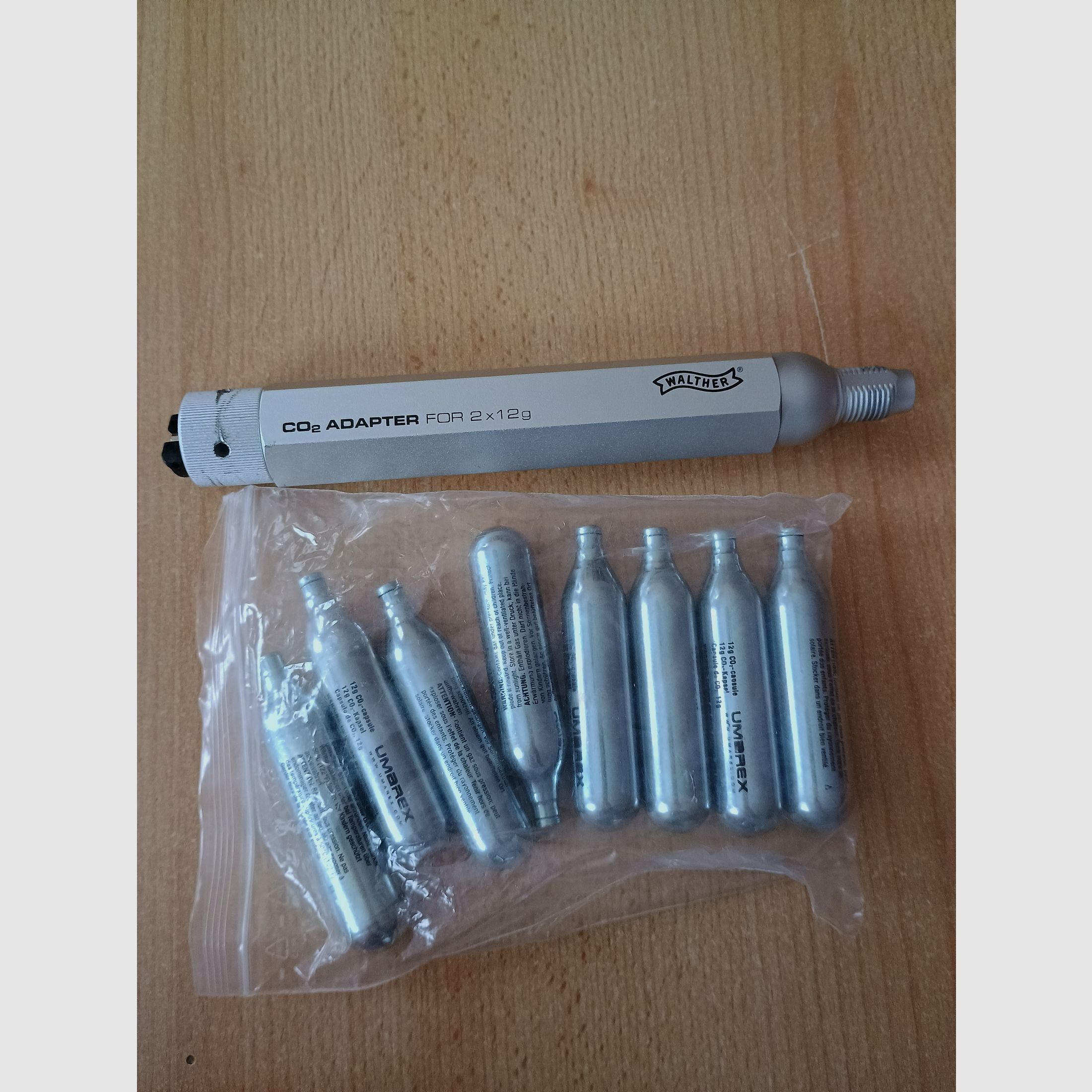 CO2 adapter for 2 x 12 g Walther