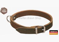 AKAH halsband genietet van zadelleer, 16 mm breed, 27-34 cm verstelbare lengte