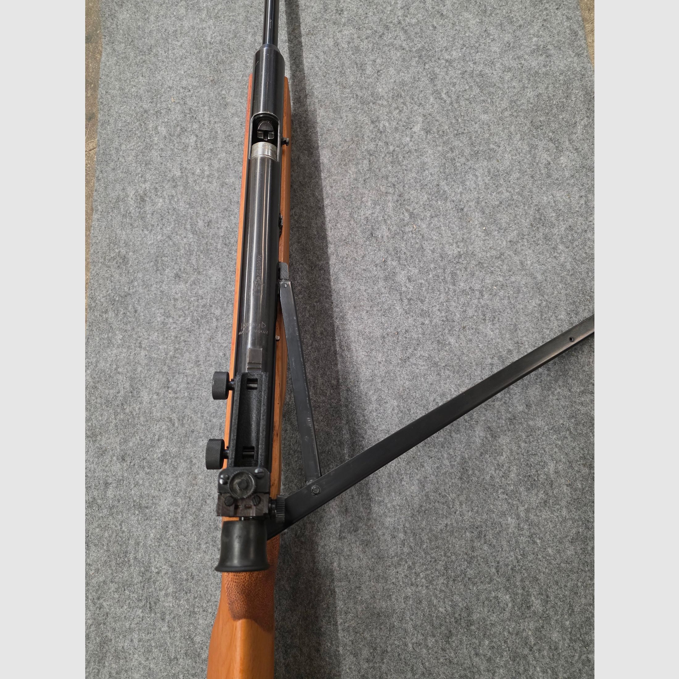 Im seltenen Holzschaft Monte Carlo Haenel Seitenspanner Mod. 312  mit Diopter im  guten Zustand cal. 4,5mm Diabolo