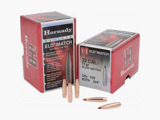 .224 Geschosse Hornady ELD 75 gr VE100
