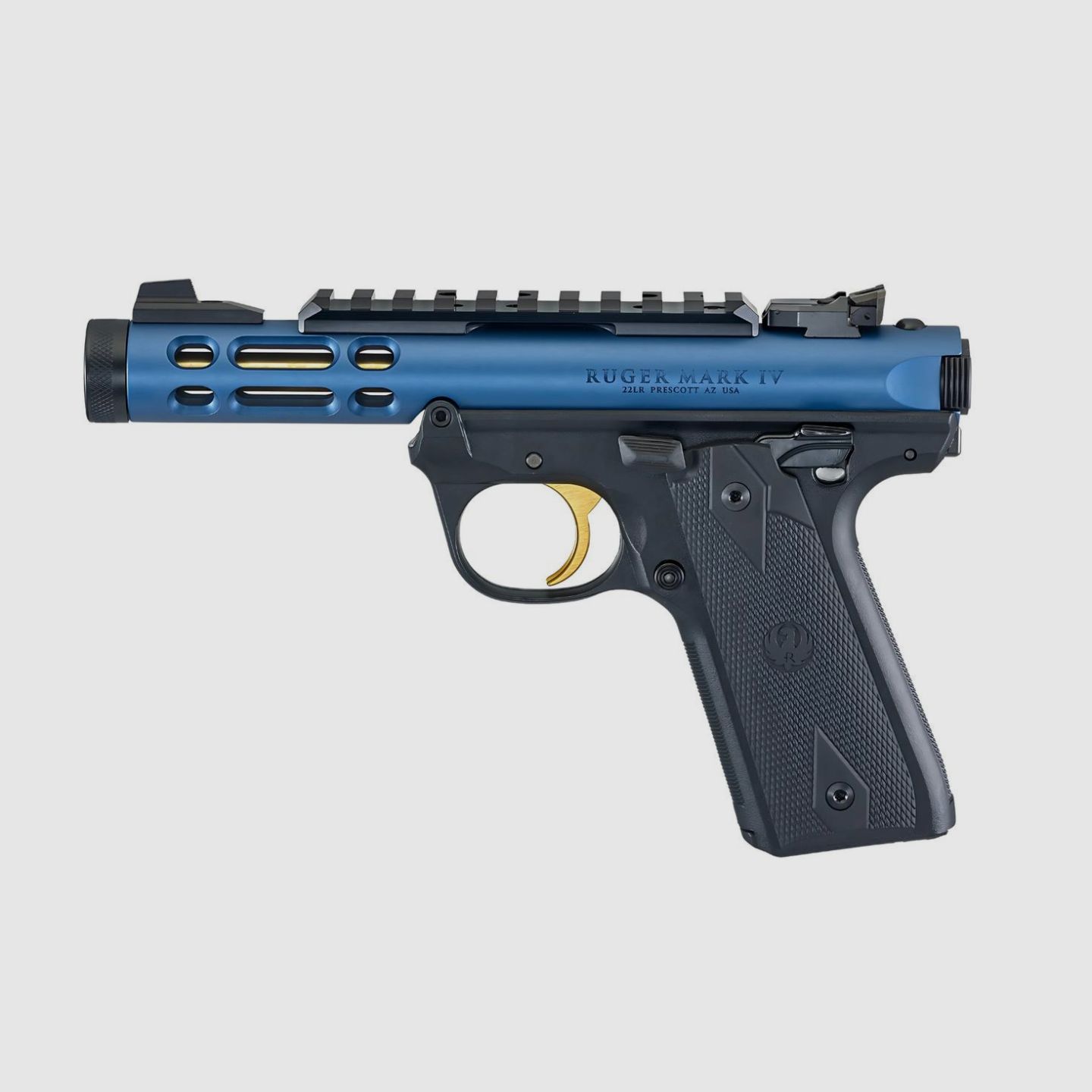 Ruger Mark IV 22/45 Lite Blue/Gold 43932