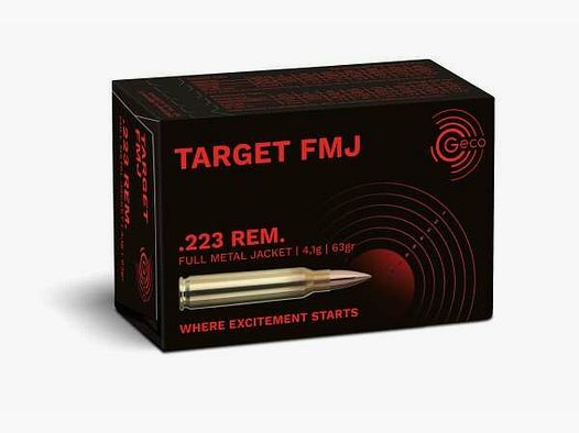 GECO .223 Rem. CIBLE FMJ 4,1g/63gr