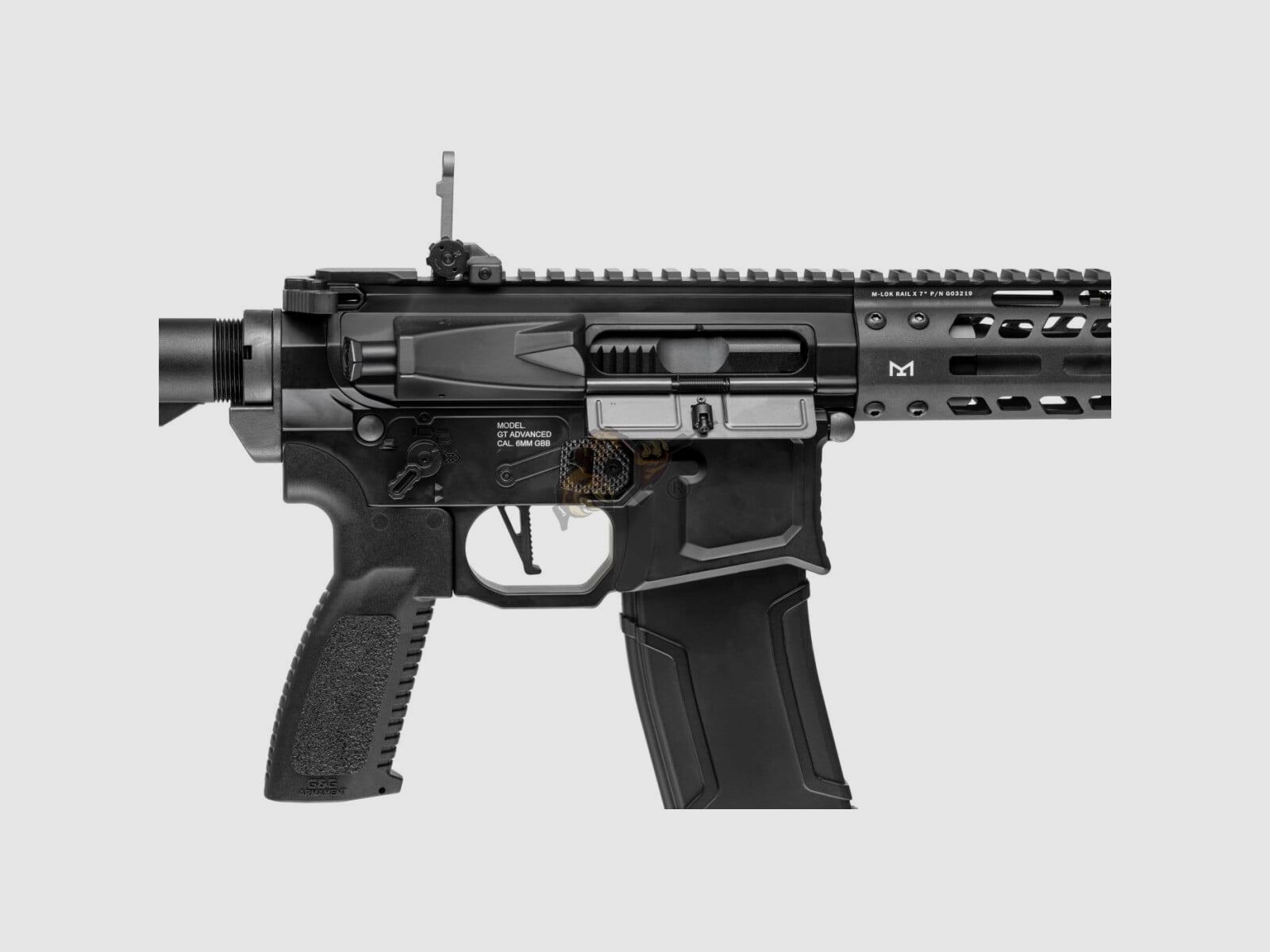 MGCR 556 GBBR 7" Gas Blow Back Softair Gewehr Frei ab 18 – Schwarz -F- | G&G