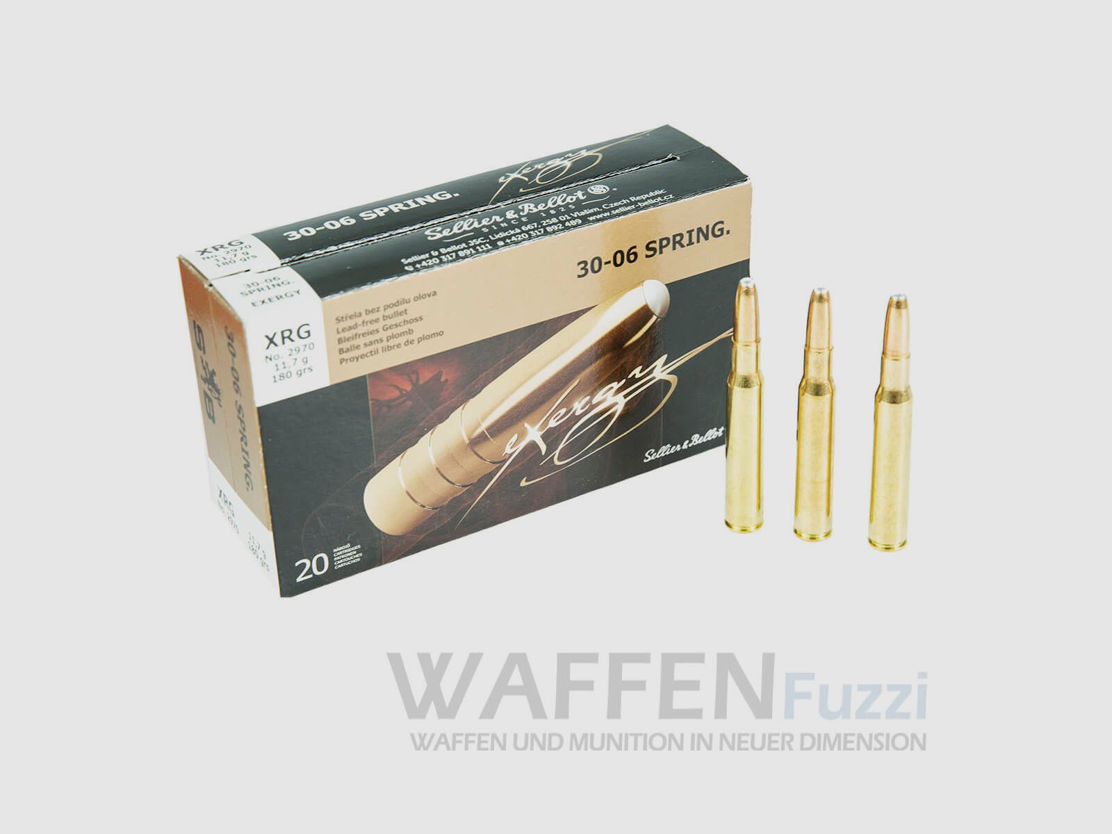 S&B .30-06 Spr. eXergy XRG bleifreie Jagdpatronen 180 grs