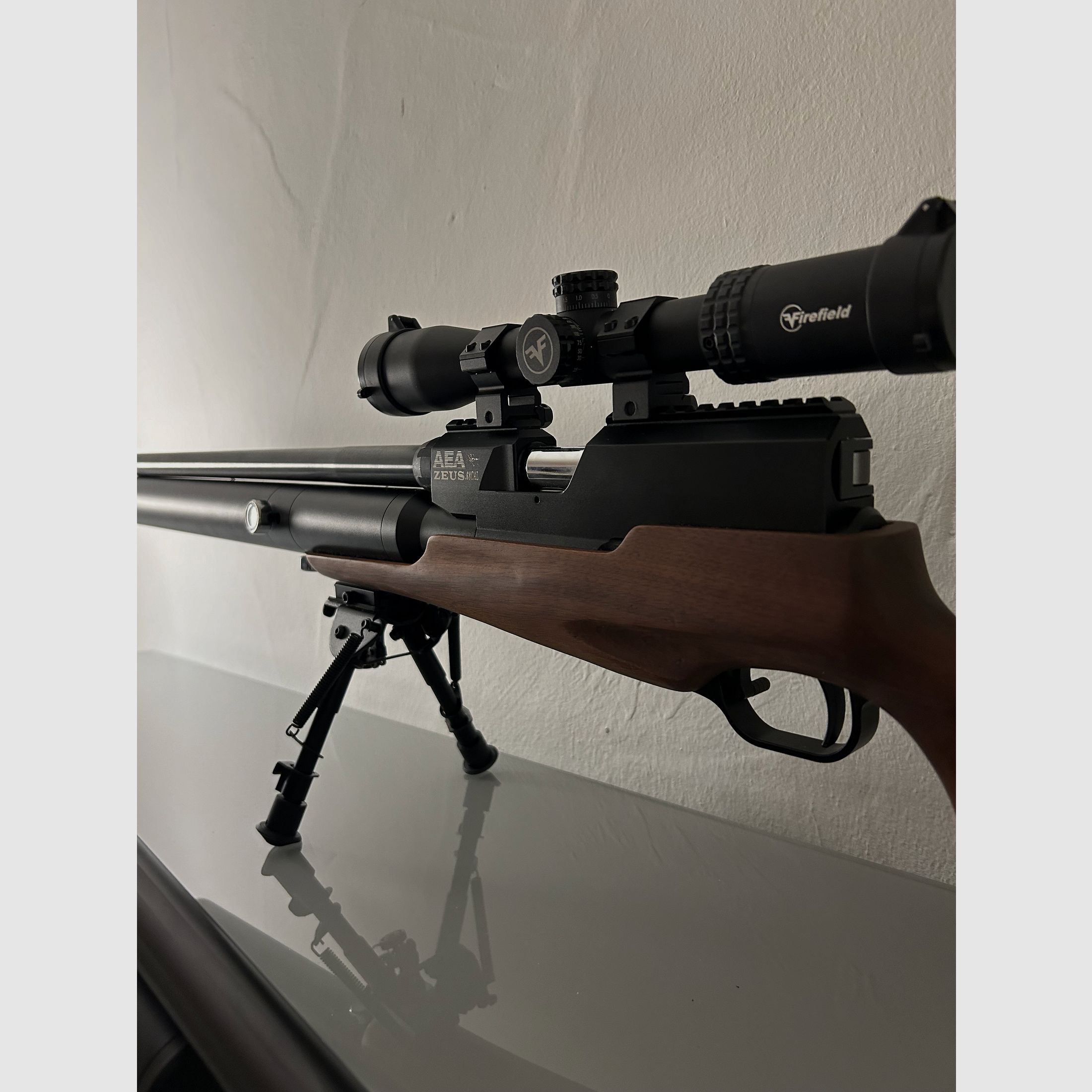 AEA Zeus .68 + AEA Megalodon .50 OVP i akcesoria (tłumik, optyka itp.)