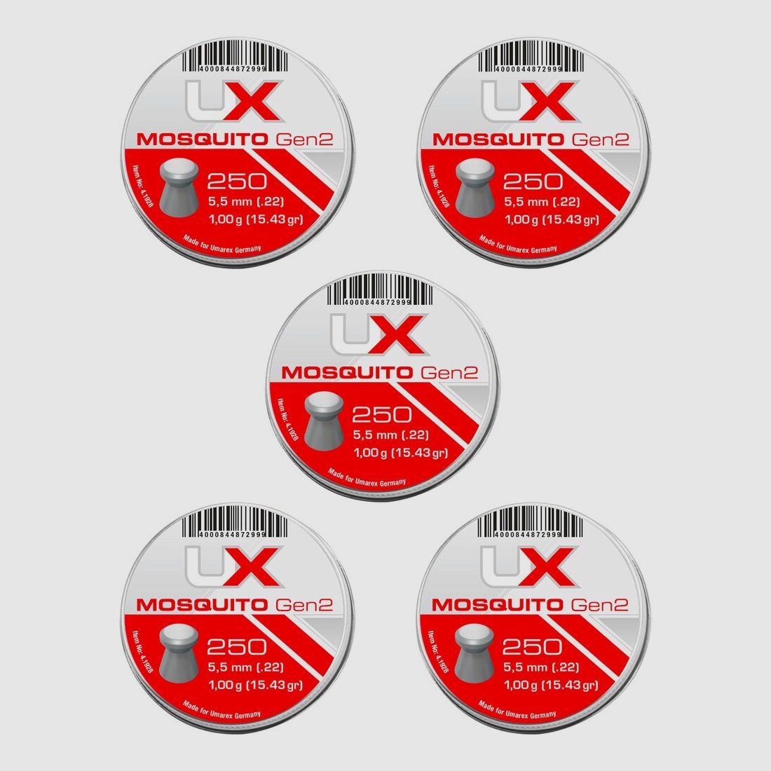 Umarex 5.50 Diabolo Mosquito Gen2 1250 pieces (Caliber 5.50), image 1 of 2