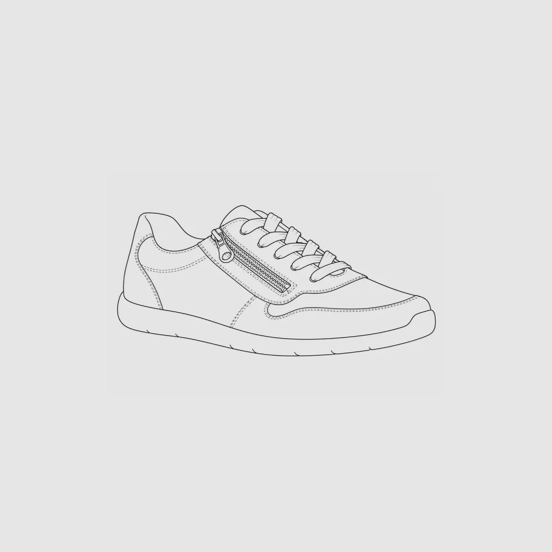 Beige Schnürschuhe mit seitlichem Reißverschluss in Größe 37 bis 41, Bild 8 von 9