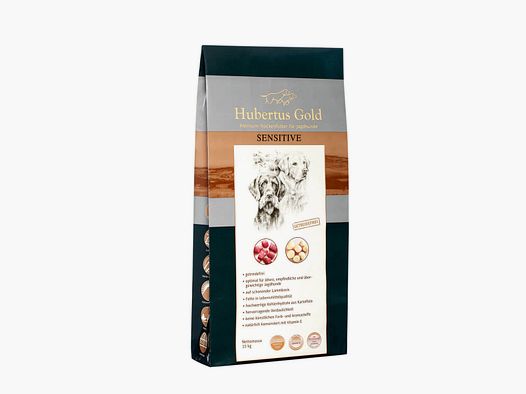 Hubertus Gold Sensitive 14 kg Droog Hondenvoer + Honden Snack 350 gram t.w.v. 3.95