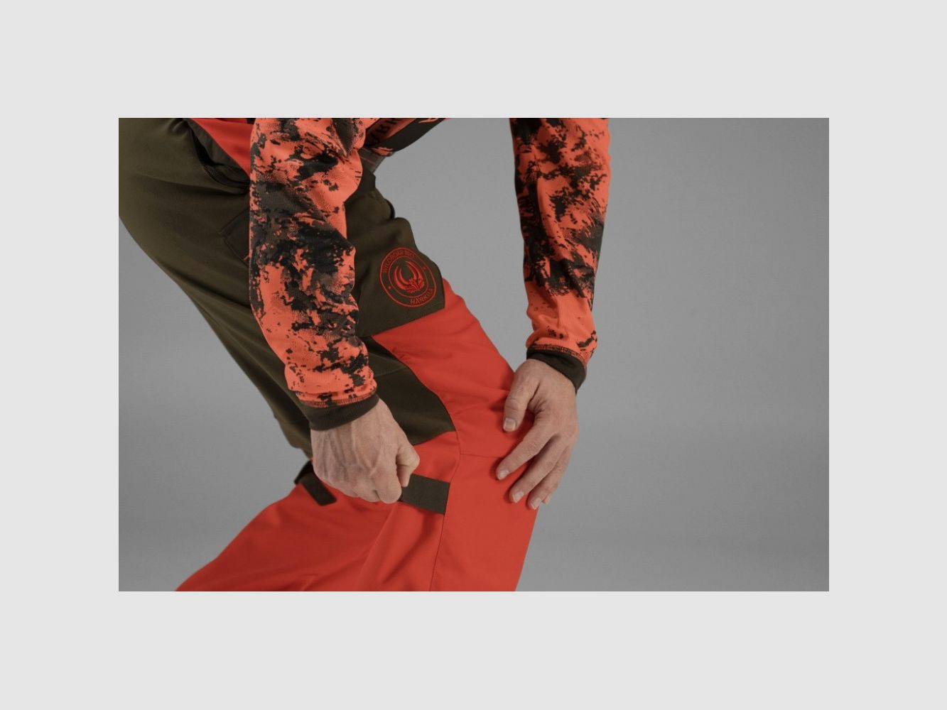Härkila Wildboar Pro pantaloni (Wildboar orange/Willow green), immagine 3 di 9