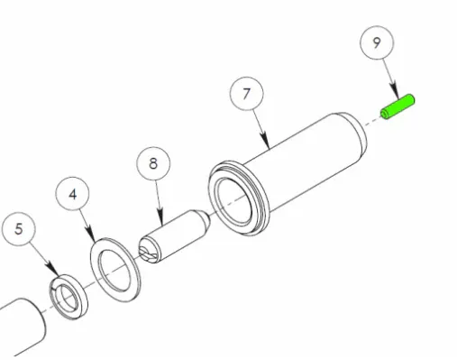 VIS EN ACIER INOXYDABLE RENFORCÉ Z-RAM (BOUTON-ÉPINGLE) POUR FSC T8.1 T9.1 ET PEPPERBALL TCP, VKS, image 3 sur 3