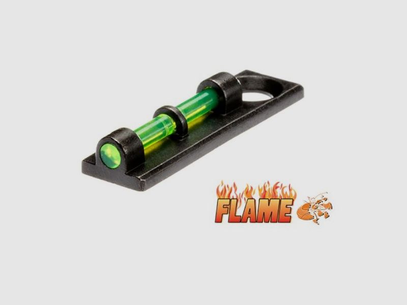 Visierkorn Fiber grün Flame