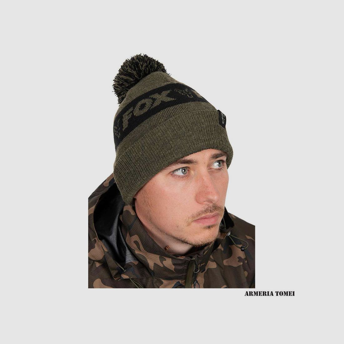 HAT – FOX – COLLECTION BOBBLE HAT Green/Black, image 1 of 5