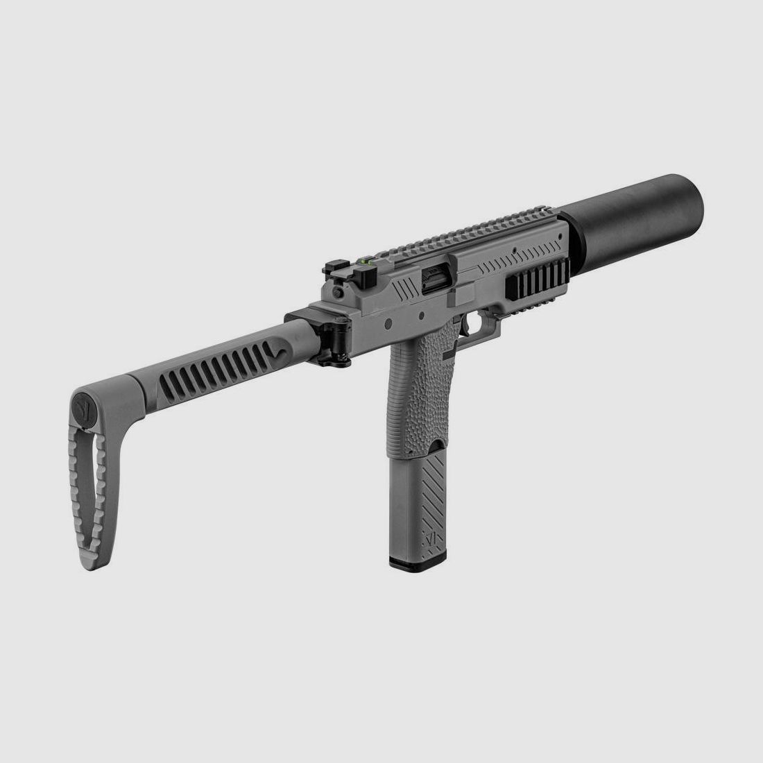Airsoft-Replik Vorsk SMG VMP-1X Grau mit Schalldämpfer - Kompakt und Leistungsstark - Für Realistisches Taktisches Spiel, Bild 3 von 6