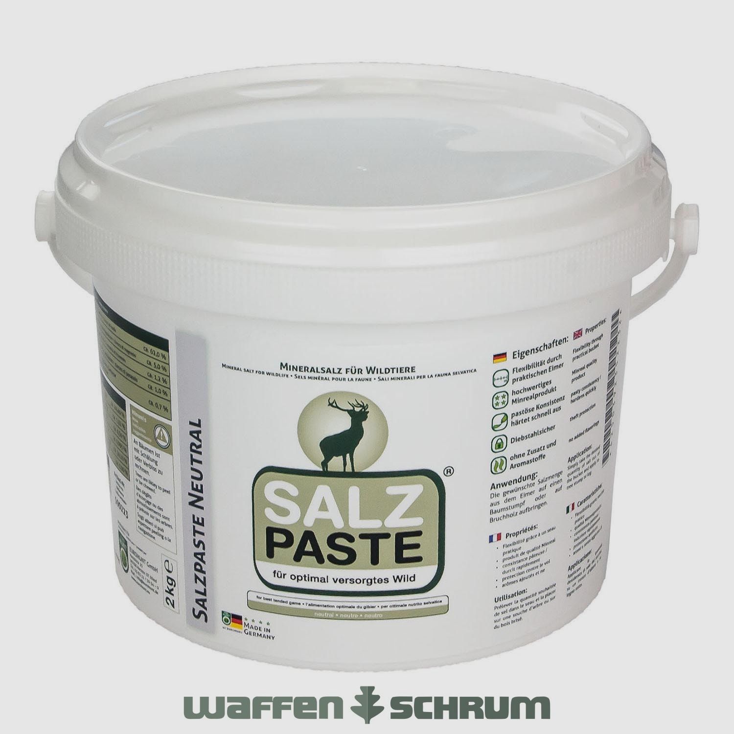 Pasta de sal Eurohunt DEUSA - neutral 2kg cubo