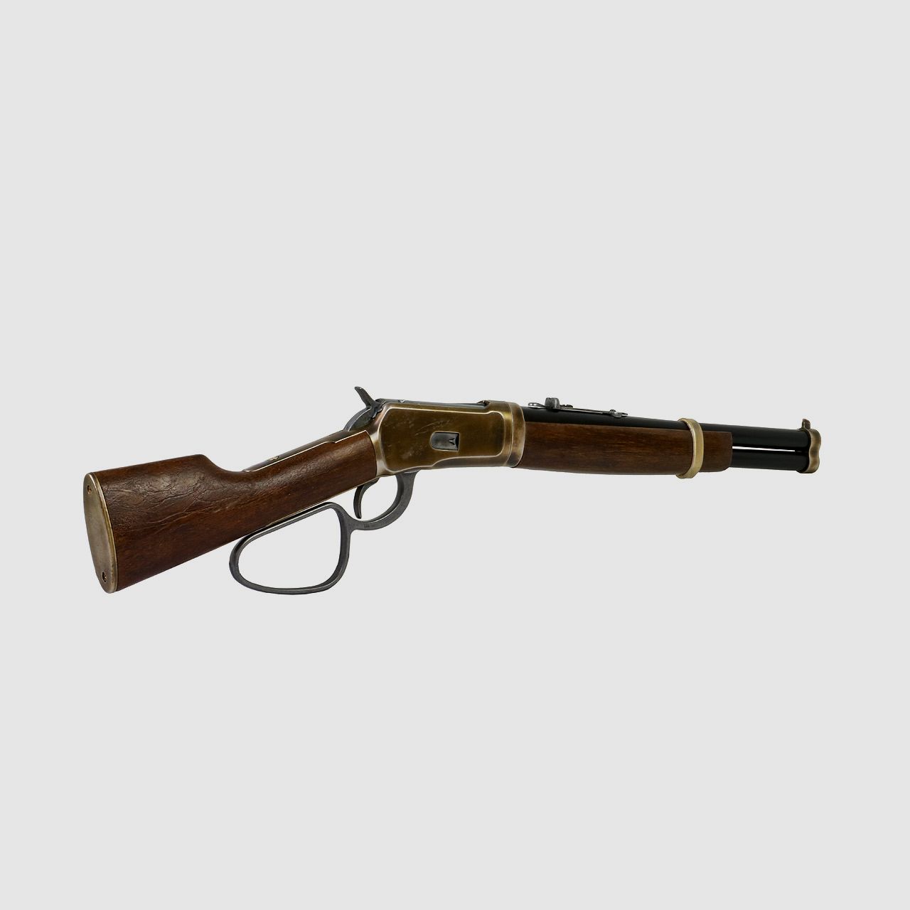 Deko Westerngewehr Kolser Winchester Mare's Leg 26 Zoll voll beweglich LĂ¤nge 67 cm messing