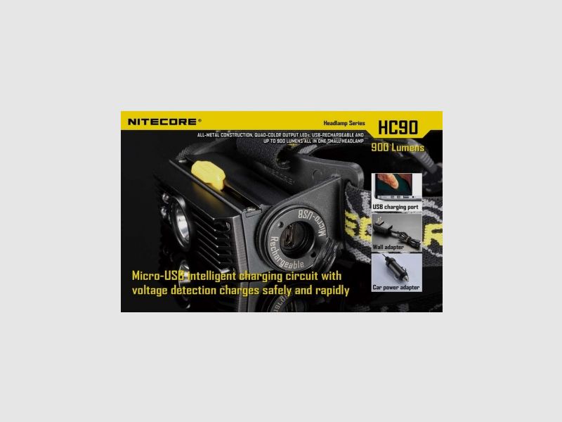 Latarka czołowa Nitecore HC90 900 Lumenów, zdjęcie 16 z 28