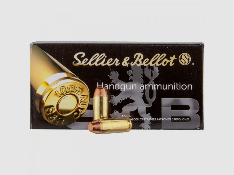 SELLIER & BELLOT 10MM AUTO FMJ - 180GRS. / 11,7G. - 50 CARTUCHOS DE PISTOLA
