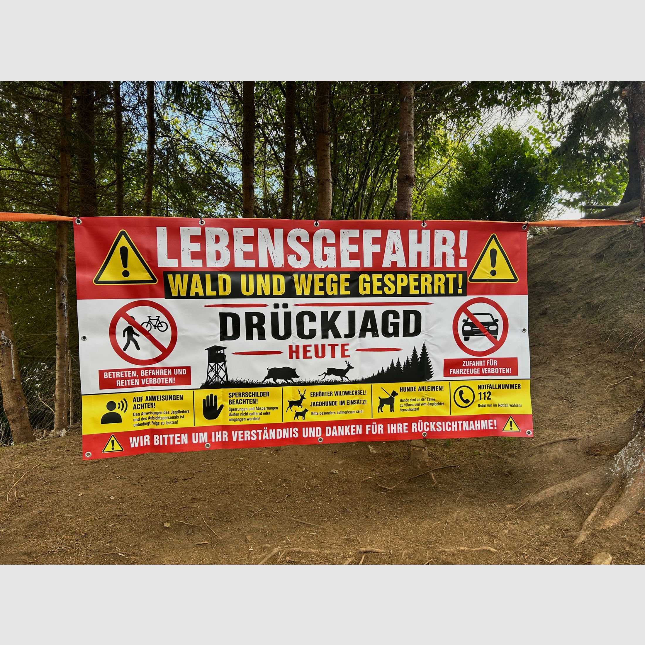 Warning signs driven hunt