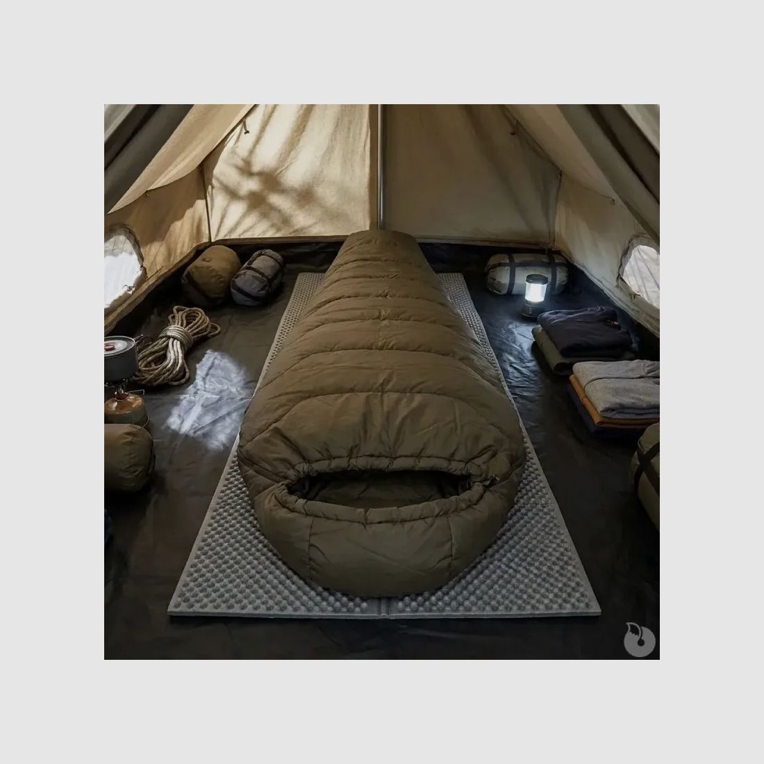 Extremschlafsack DCA Frankreich - Komfort bis -21°C - Armeegrün, Bild 5 von 8