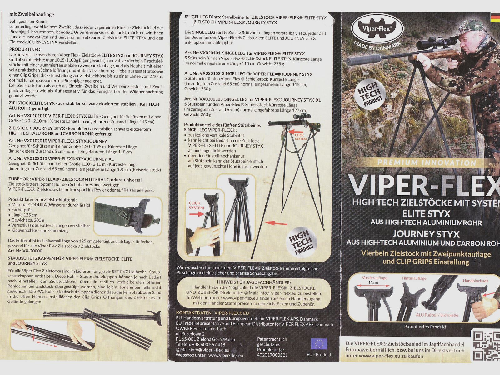 Viper-Flex cuatripode de tiro STYX ELITE -como nuevo-