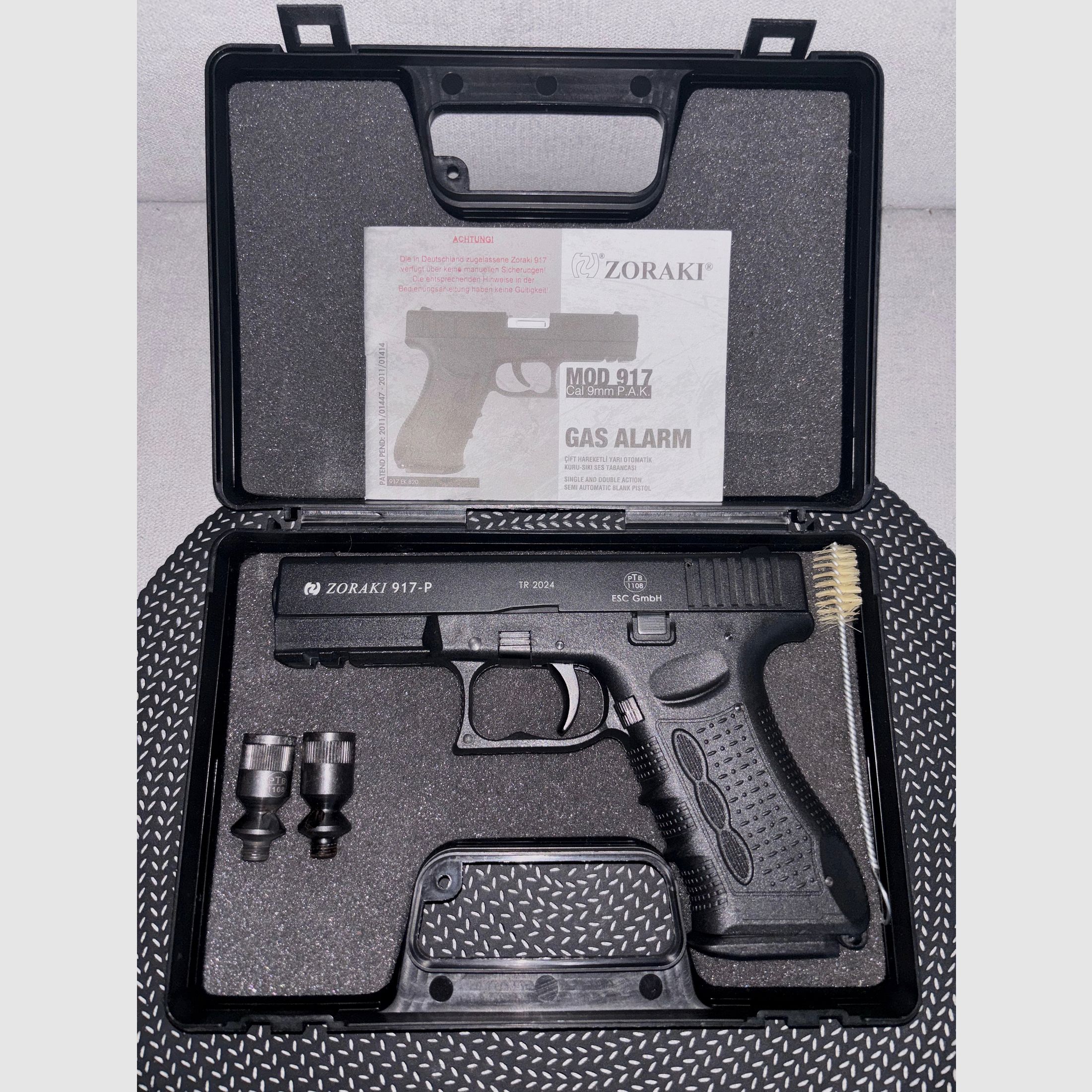 Zoraki 917-P 9 mm P.A.K. Schreckschusspistole mit Zubehör