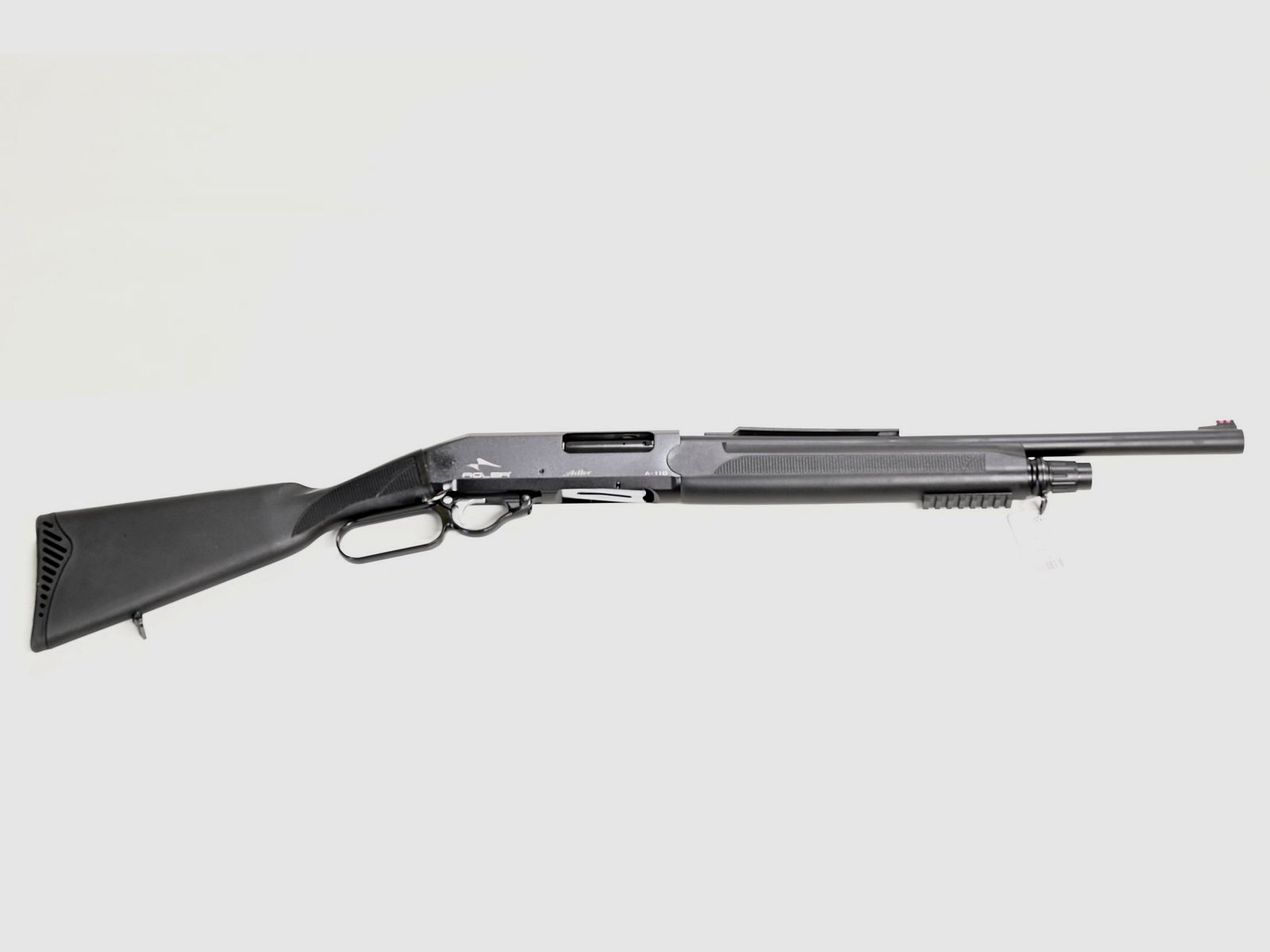 UH herhalingsgeweer Adler, Mod. A-110AAWB, zwart, 12/76, 20" loop, 5 schoten, synthetische kolf