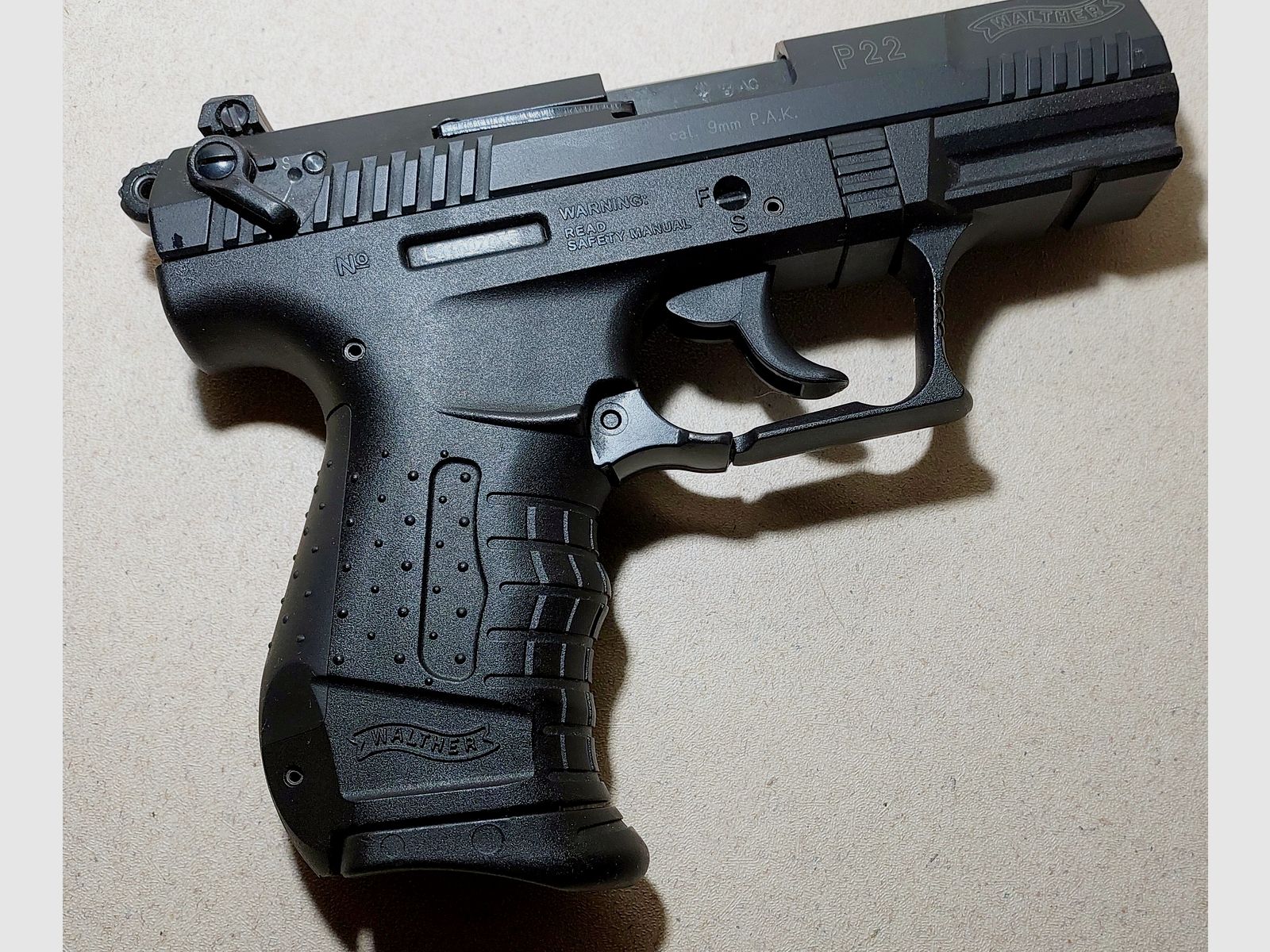 Walther P22 Schreckschuss Pistole 9mm P.A.K. schwarz (PTB 778)