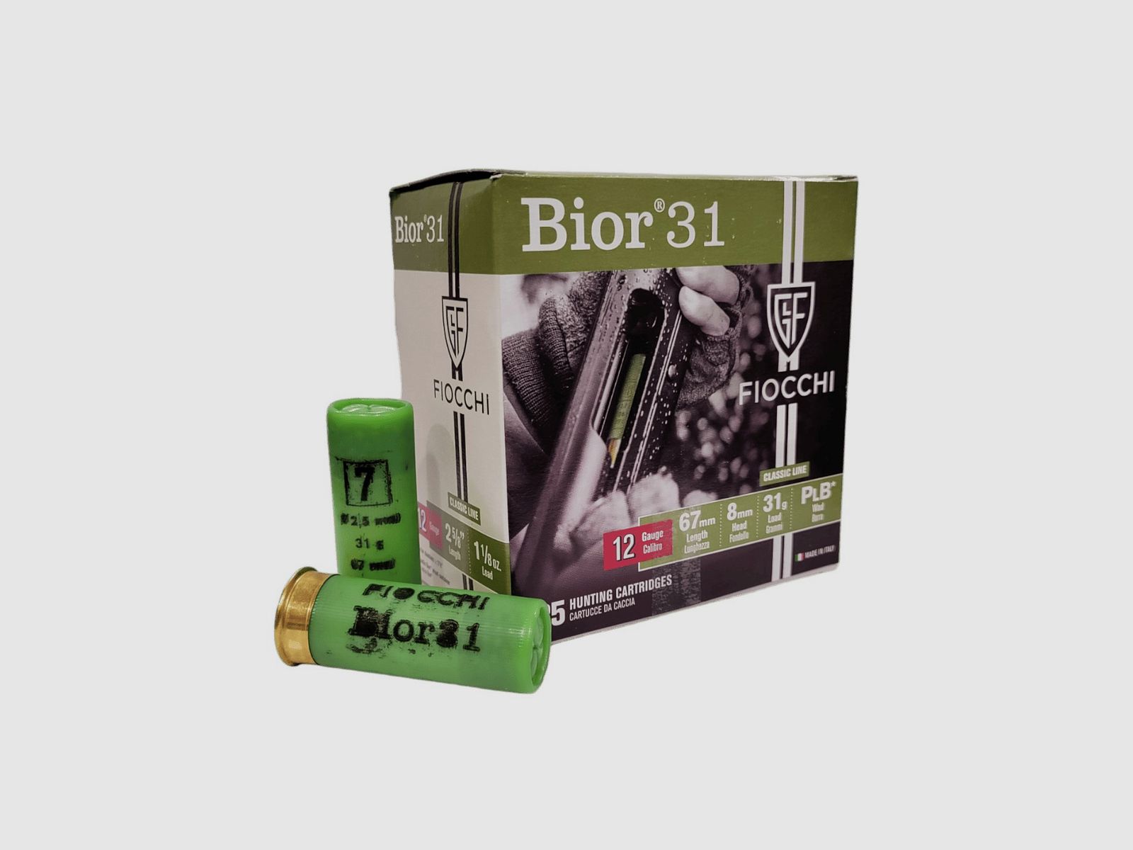 Fiocchi Bior 31 Patronen 12/67 31 g Bleischrot 7