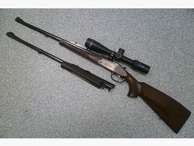Blaser break-action rifle K770 5.6x50R Magnum with exchange barrel K77 8x68S