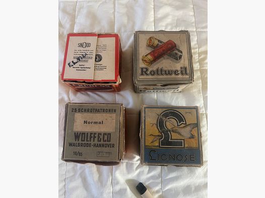 Anciennes cartouches de chevrotine Cal. 12 et 16