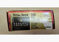 Cartuchos de rifle Federal Premium Vital Shok Nosler Accu Bond .338 REM Ultra Mag. 225gr. !!!