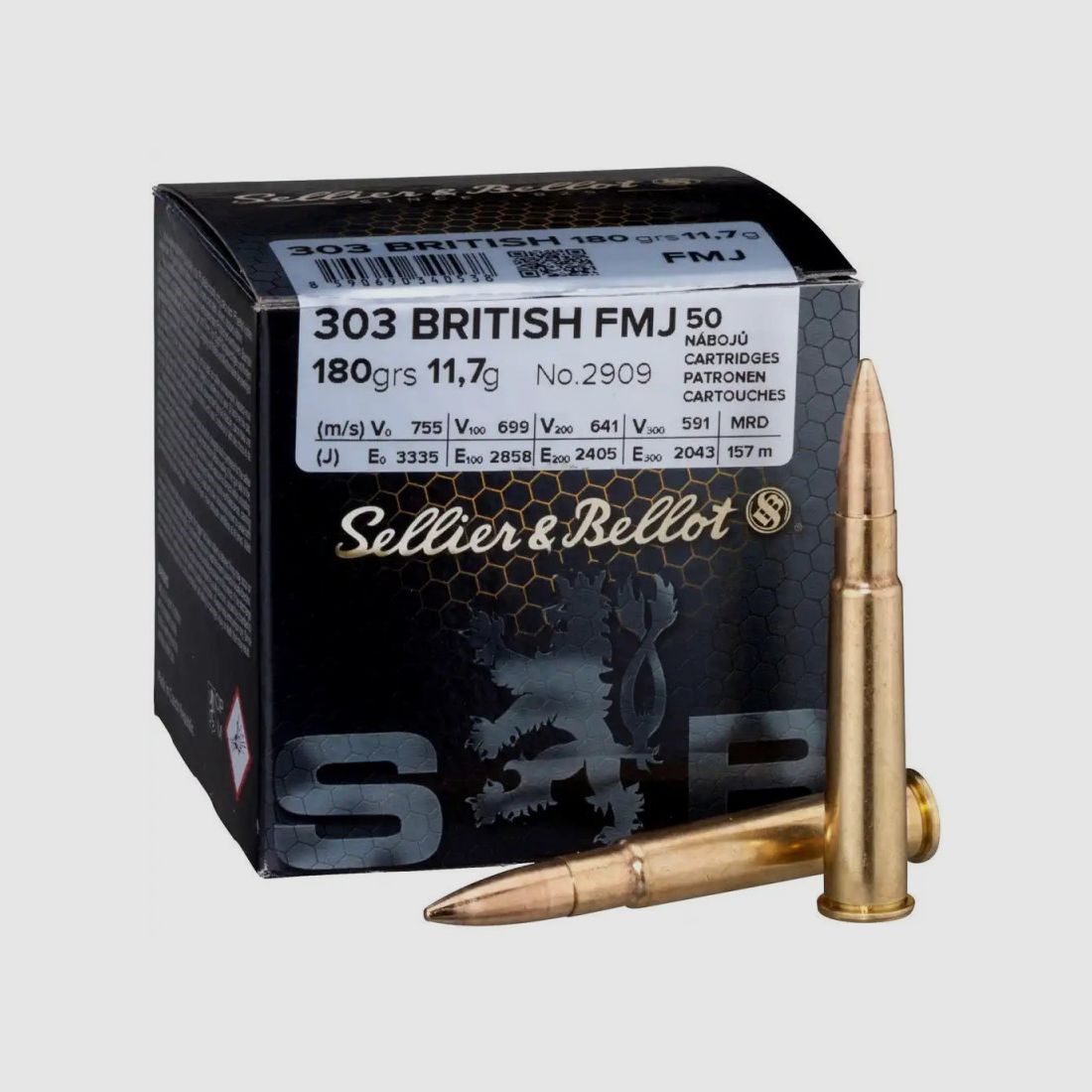 Sellier&Bellot – .303 British FMJ 180 grs. / box of 50