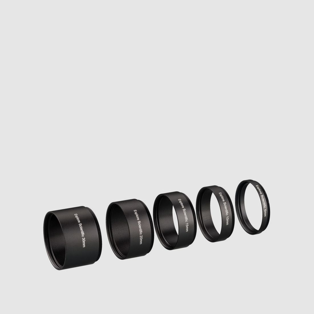 Extension ring set EXPLORE SCIENTIFIC M48x0.75 - 5 pieces (30, 20, 15, 10 and 5 mm), image 2 of 7