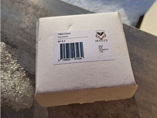 2x Dentler Ring Montage 30mm diameter bouwhoogte 6,5mm met snelspanning van Era gebruikt