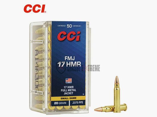 50 Munitions CCI Cal 17 Hmr 20 Gr FMJ
