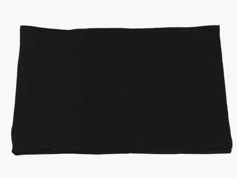 Circular scarf, fleece, black, acrylic-spandex