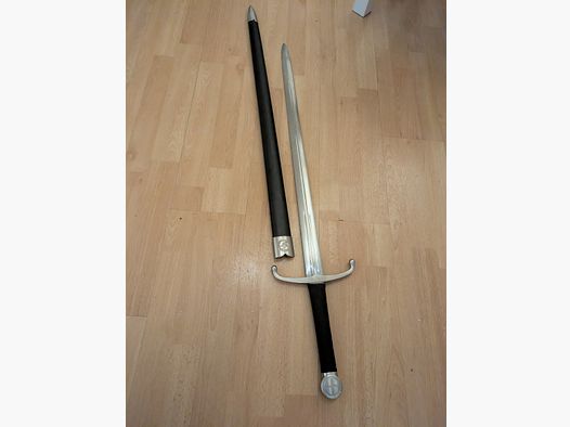Medieval sword with sheath - approx. 80 cm blade - silver