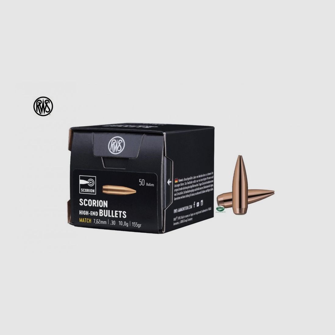 RWS Geschosse SCORION Kal. 7,62mm (30) gr 155 2418598, Bild 2 von 2