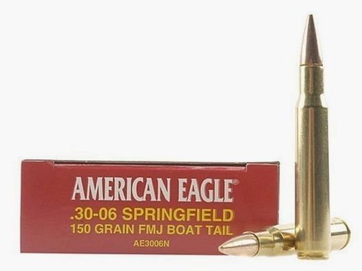 Federal American Eagle .30-06 Sprg. 150GR FMJ BT 20 cartridges