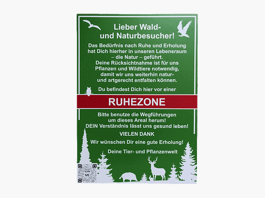 LivingActive Ruhezone Schild