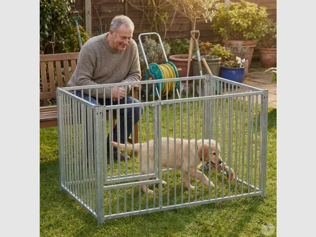 Paneel für Welpenpark 1,5m mit Tür 3/4 - Höhe 95cm, Bild 1 von 7
