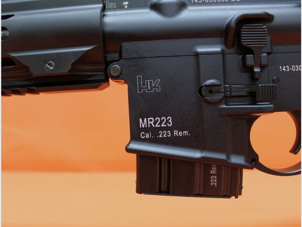 Heckler&Koch Ha.Büchse .223Rem Heckler&Koch/H&K MR223 A3 16,5" Lauf Schwarz HKey, Gas-Piston-System AR-15/HK416