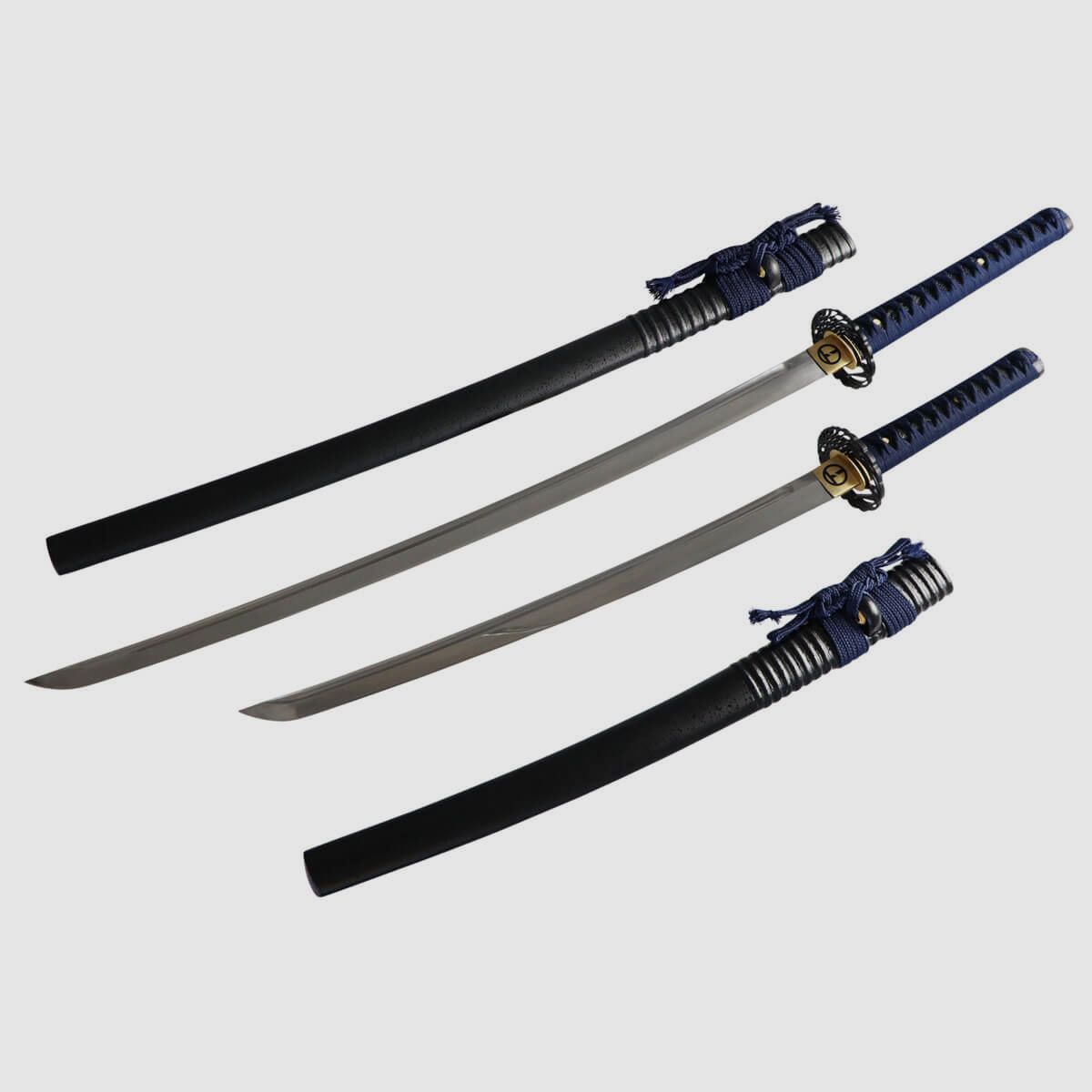 Tsurumaru Daisho Katana Wakizashi mit Sendan Saya und Ishime Lackierung