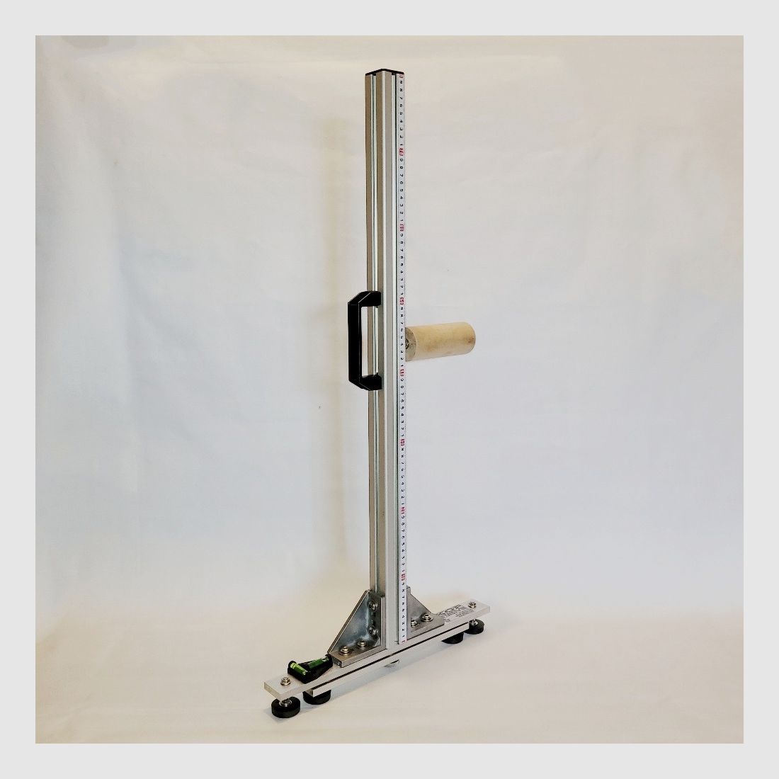 KGF Auflagestativ - Auflageständer Alu X-800-Pro mit Buchenholz-Auflage, klappbar, Waage, Griff und Maßband
