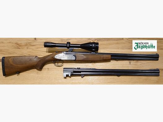 Bockbüchsflinte Kettner Mod.  Campione Kal. 7x65R 12/70 mit Wechsellauf 9,3x74R , 12/70 Schmidt und Bender 8x56